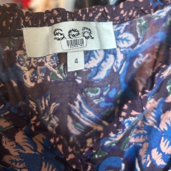 Sea New York Blue Floral Midi Dress - Picture 4 of 5